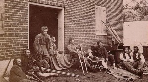 Wounded soldiers in the Civil War 